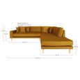Lido Corner Sofa - Open End - Mustard Yellow - Fabric - Natural Legs - RHF