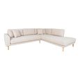 Lido Corner Sofa - Open End - Sand - Fabric - Natural Legs - RHF