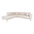 Lido Corner Sofa - Open End - Sand - Fabric - Natural Legs - LHF