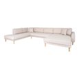 Lido U-Sofa - Open End - Sand - Fabric - Natural Legs - RHF