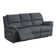 Wentworth 3 Seater Recliner Sofa - Grey Fabric