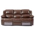 London Electric Recliner Sofa - 3 Seater - Brown Leather