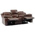 London Electric Recliner Sofa - 3 Seater - Brown Leather