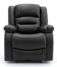 Alva Electric Recliner Armchair - Black Faux Leather