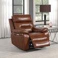 Belgravia Power Recliner Armchair - Brown Leather