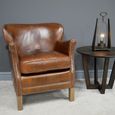 Accent Armchair - Brown Leather