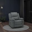 Harald Electric Recliner Armchair - Grey Fabric