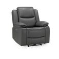 Harald Electric Recliner Armchair - Grey Faux Leather