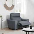 Mayfair Electric Recliner Armchair - Dark Grey Leather