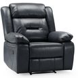 Novie Armchair - Black Faux Leather