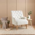 Padstow Highback Armchair - White Fabric