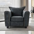 Serena Armchair - Charcoal Black Fabric