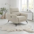 Sorrento Electric Recliner Armchair - Beige Fabric