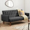 Hudson Sofa Bed - Charcoal Fabric