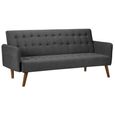 Hudson Sofa Bed - Charcoal Fabric