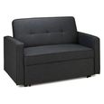 Otto Small Pull-Out Sofa Bed - 2 Seater - Grey Fabric