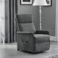 Helena Grey Fabric Recliner Armchair