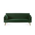 Andi Green Fabric Sofa Bed - 2 Seater - Click Clack