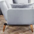 Andi Grey Fabric Sofa Bed - 2 Seater - Click Clack
