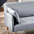Andi Grey Fabric Sofa Bed - 2 Seater - Click Clack