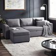 Angel Light Grey Fabric Sofabed