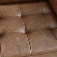 Henley Brown Faux Leather Sofa - 2 Seater