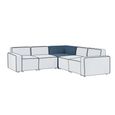 Lago Grey Combination Corner Sofa