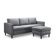 Marant Grey Fabric Corner Sofa