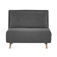 Rowan Mid Grey Fabric Chair Bed - Click Clack