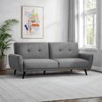 Monza Sofabed - Grey Linen Fabric