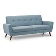 Monza Sofa - 3 Seater - Blue Fabric
