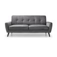 Monza Sofa - 3 Seater - Grey Fabric