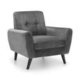 Monza Armchair - Grey Fabric