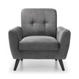 Monza Armchair - Grey Fabric