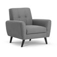 Monza Armchair - Grey Linen Fabric