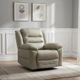 Alexandra Warm Grey Leather Recliner Armchair