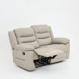 Alexandra Warm Grey Leather 3+2+1 Seater Recliner Sofa Set
