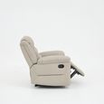 Alexandra Warm Grey Leather Recliner Armchair