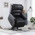 Windsor Lift and Tilt Recliner Armchair - Black Leather