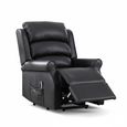 Windsor Lift and Tilt Recliner Armchair - Black Leather