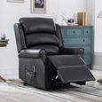 Windsor Lift and Tilt Recliner Armchair - Black Leather