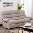 Windsor 3 Seater Recliner Sofa - Natural Fabric