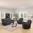 Farnham Recliner Sofa Suite - 3+1+1 - Black Leather