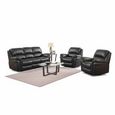 Farnham Recliner Sofa Suite - 3+1+1 - Black Leather