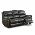 Farnham 3 Seater Recliner Sofa - Black Leather