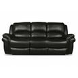 Farnham 3 Seater Recliner Sofa - Black Leather