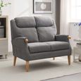 Lisbon 2 Seater Sofa - Grey Fabric