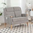 Lisbon 2 Seater Sofa - Latte Fabric