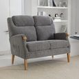 Lisbon 2 Seater Sofa - Steel Blue Fabric