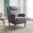 Lisbon Fireside Armchair - Steel Blue Fabric